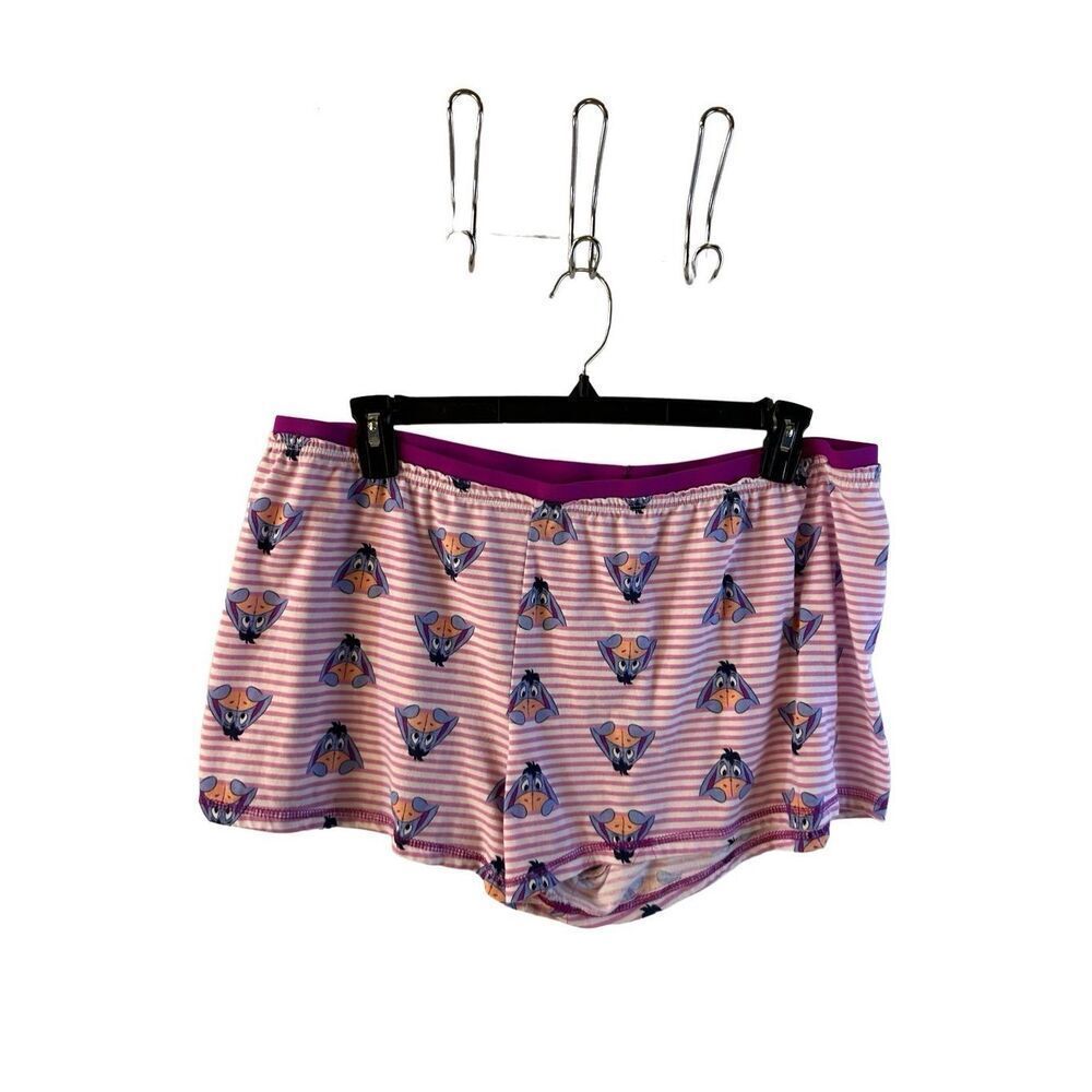 Disney sleep shorts xxl 2x Pooh rn#76292 pink‎ blue
